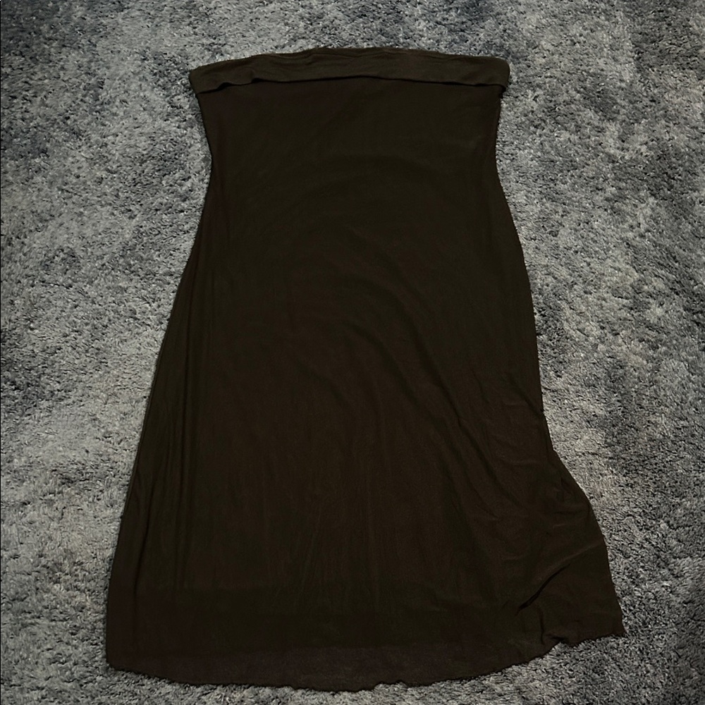 SHEIN Strapless Dress in Black